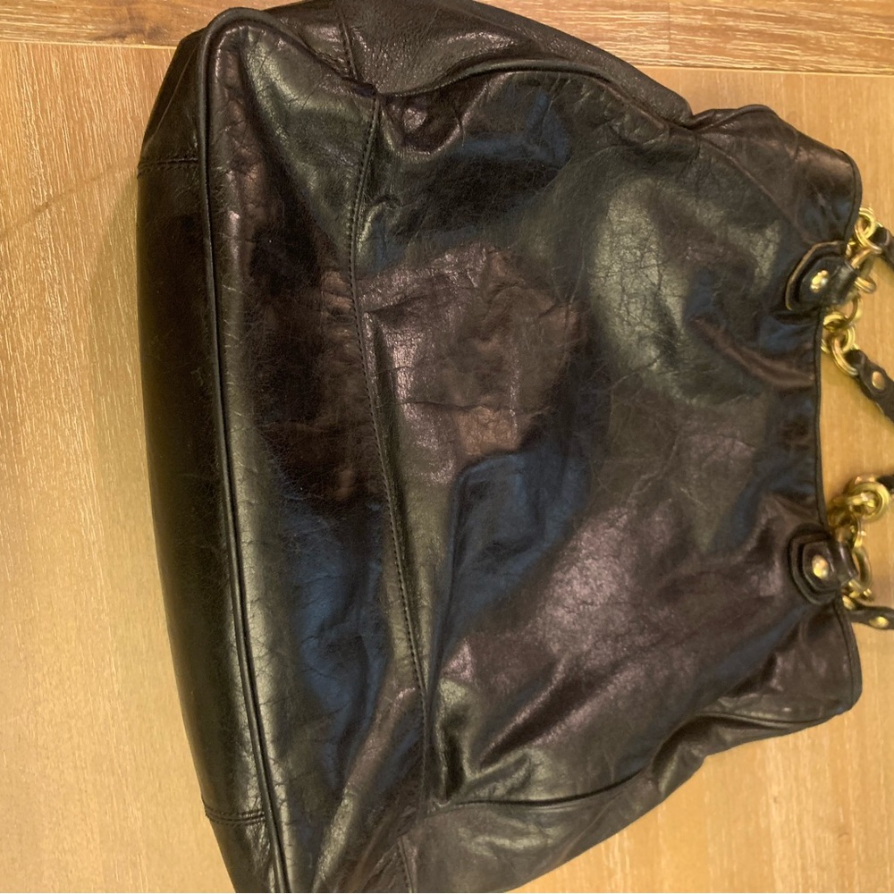 Black  Poppy Coach Camelia Bag - Picture 8 of 13